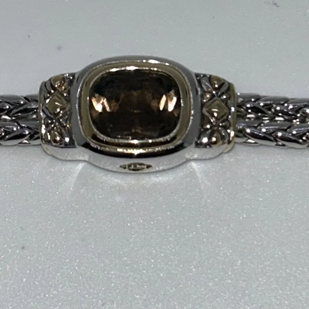 John Medeiros 2-Strand Bracelet Rhodium-Plated Bracelet Champagne Crystal - Picture 10 of 15